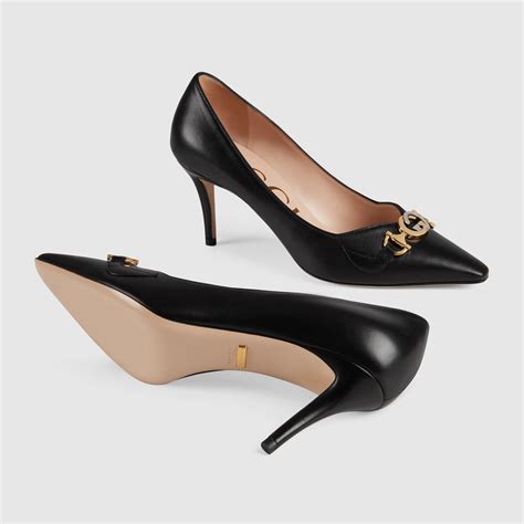 gucci zumi 45 pump|Gucci suede mid heel pump.